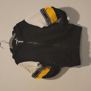 Moncler Kids Jacket in Black, White, and Yellow